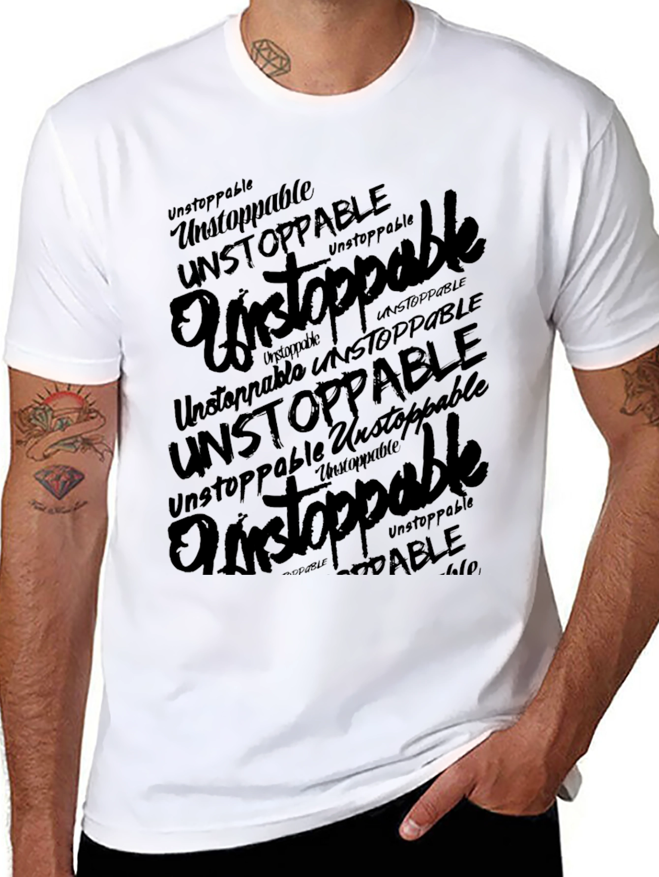 Unstoppable Black Graphic T-Shirt
