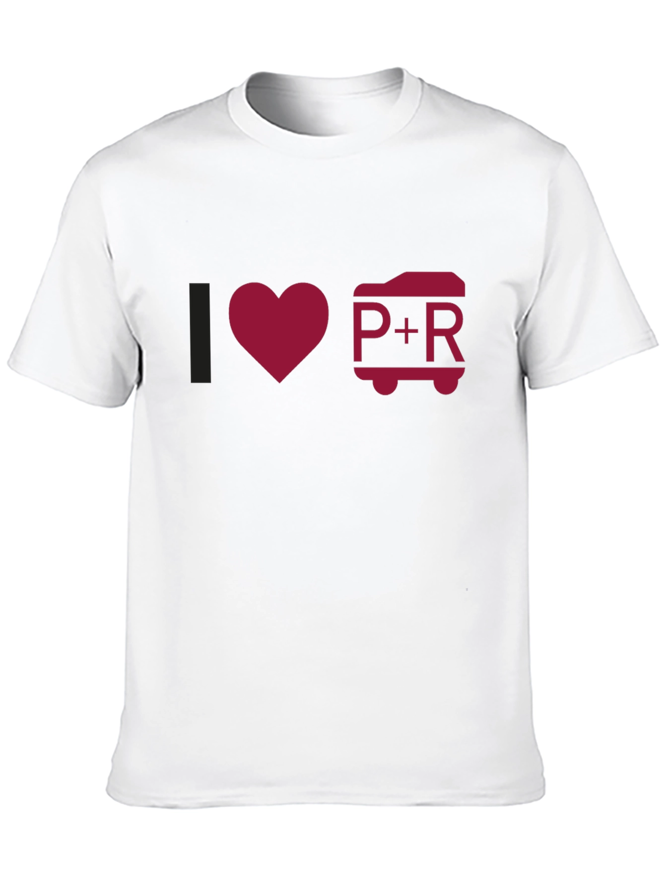 I Love P+R Black T-Shirt