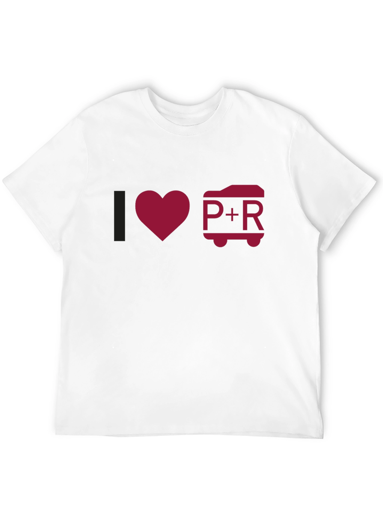 I Love P+R Black T-Shirt