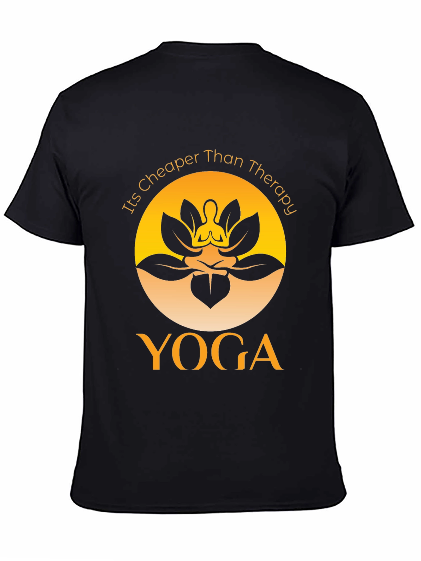 Yoga Cheaper Than Therapy Black Graphic Tee