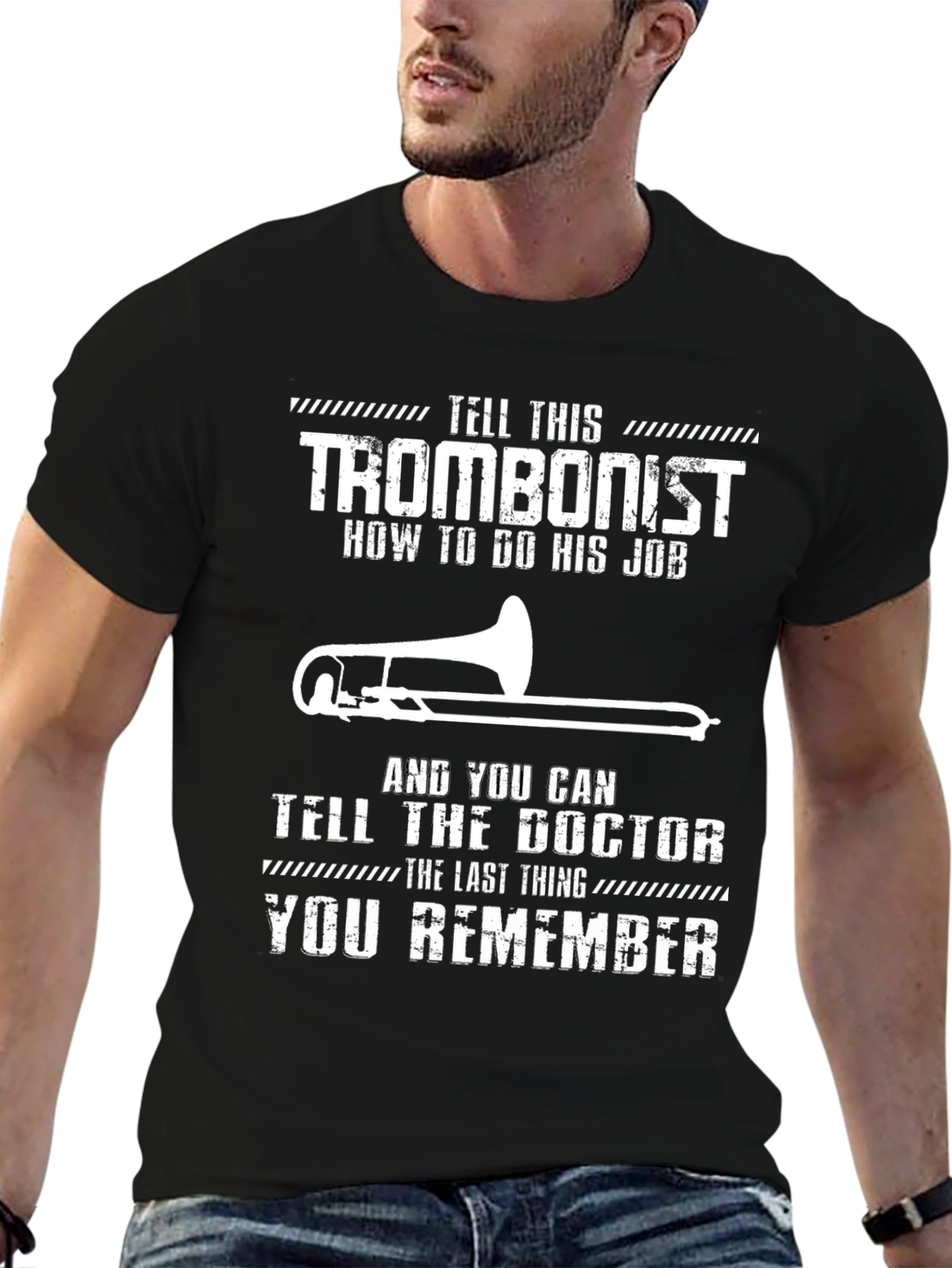Trombonist Warning Graphic Tee