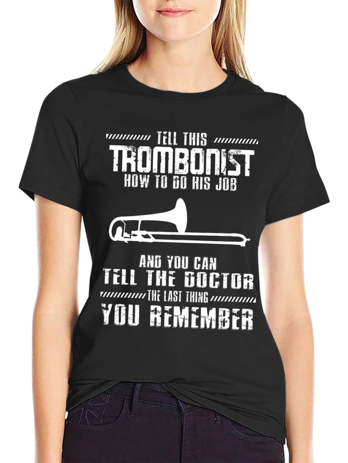 Trombonist Warning Graphic Tee