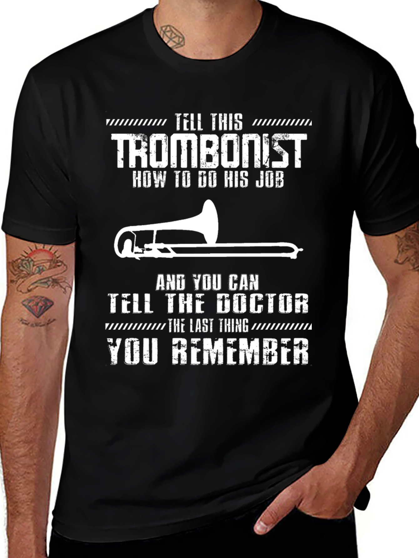 Trombonist Warning Graphic Tee