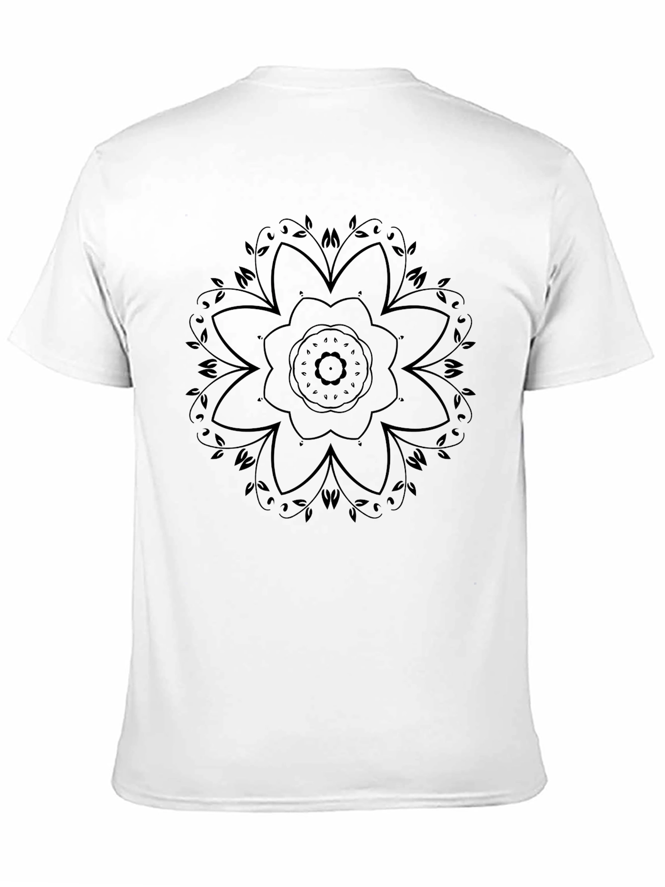 Black Mandala Graphic Tee - Modern Casual Comfort