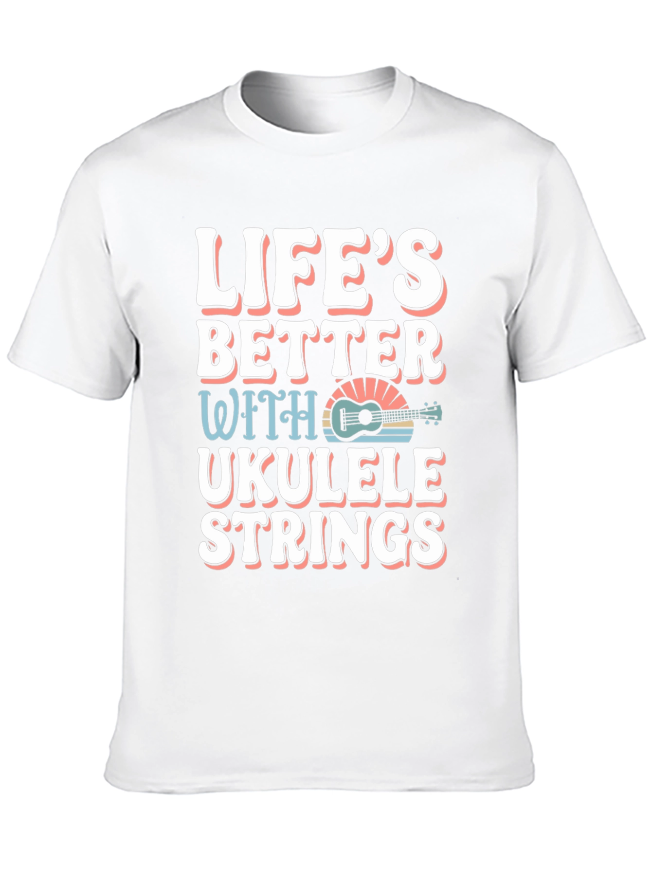 Lifes Better Ukulele Strings Graphic Tee