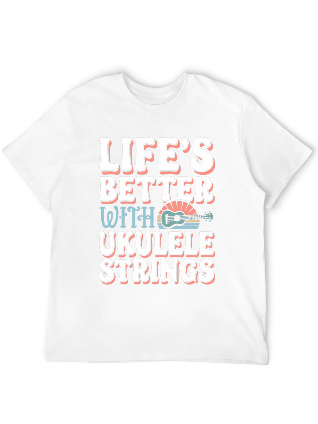 Lifes Better Ukulele Strings Graphic Tee