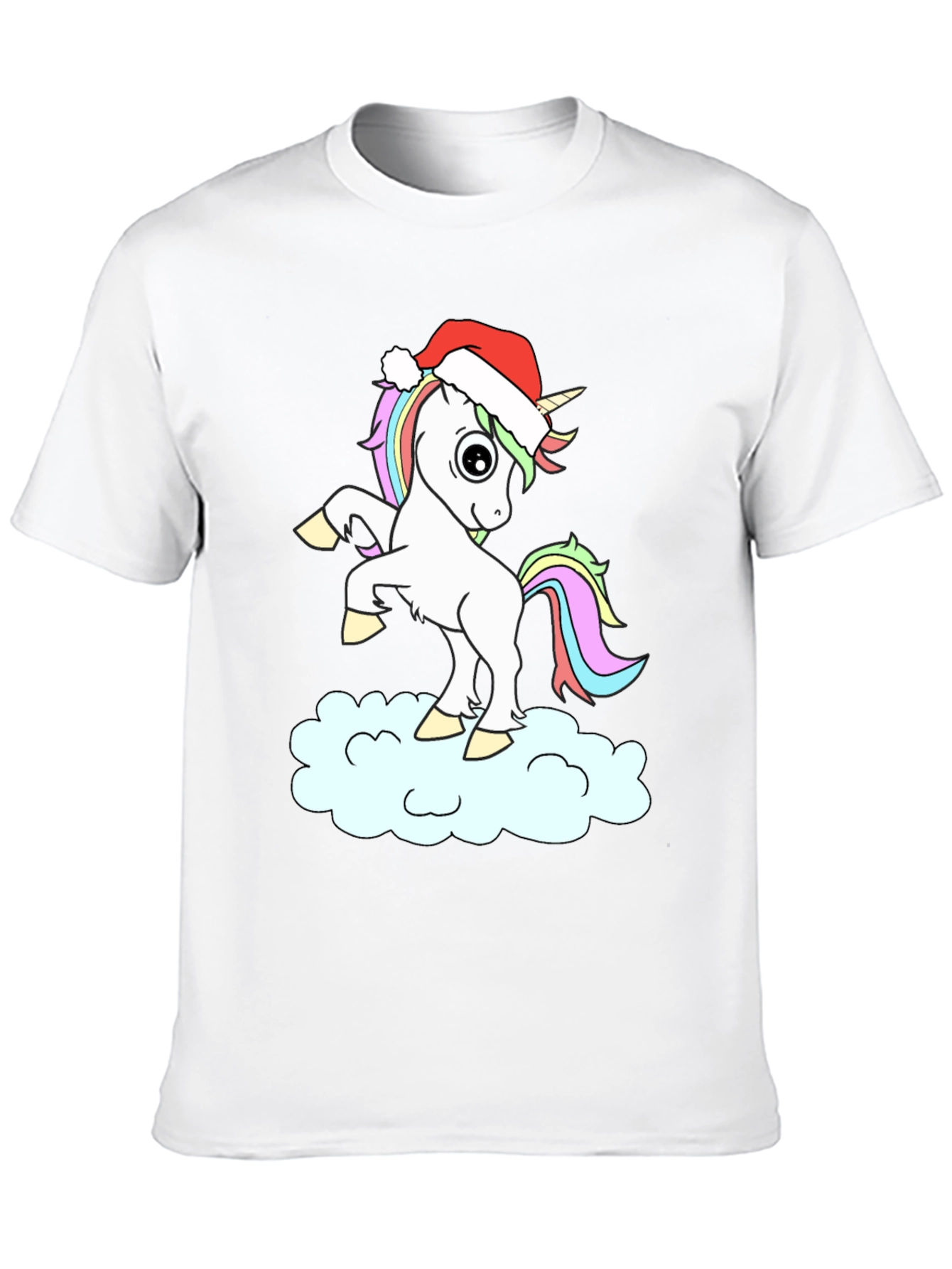 Unicorn Santa Hat T-Shirt