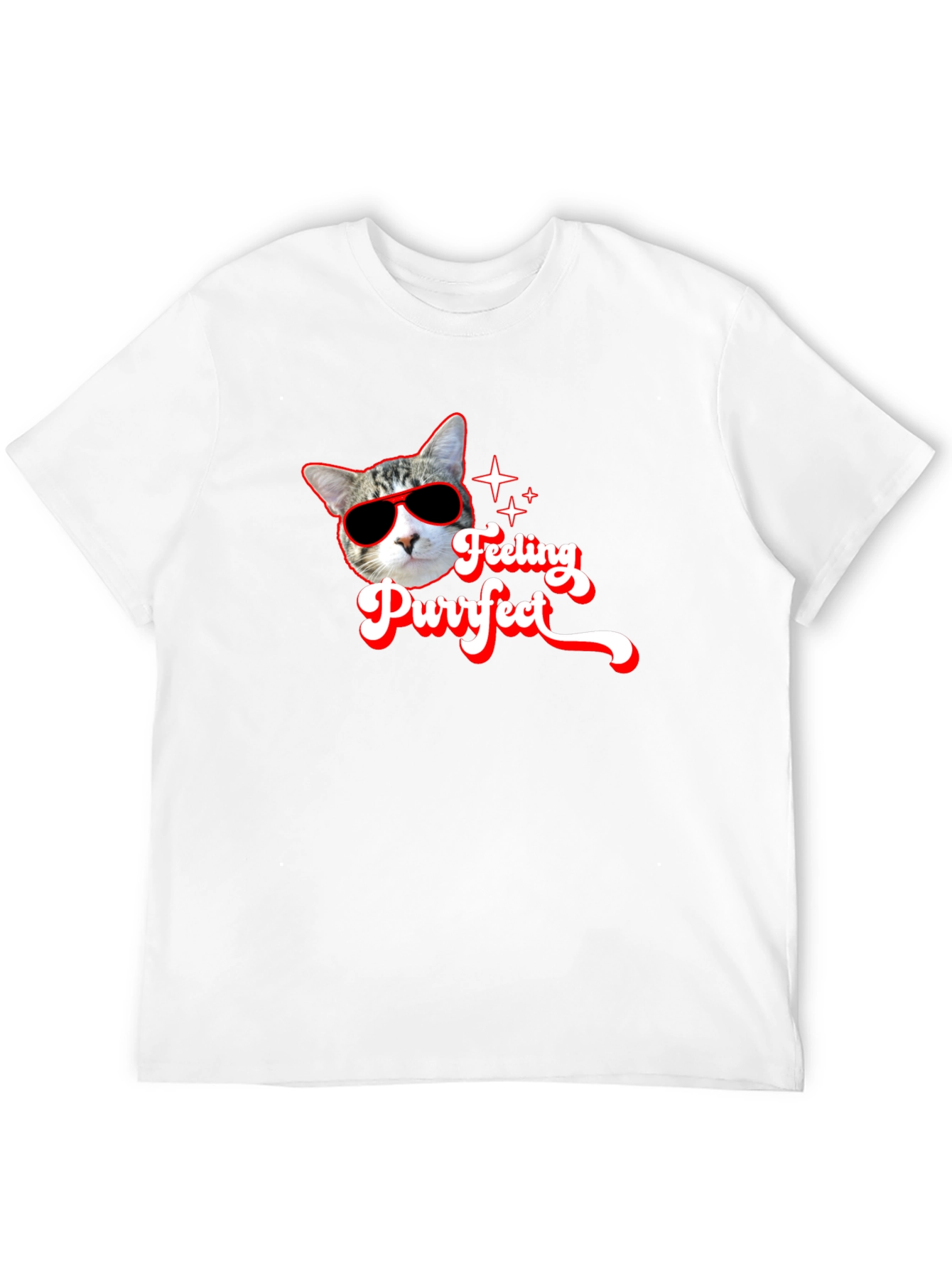 Feeling Purrfect Black T-Shirt