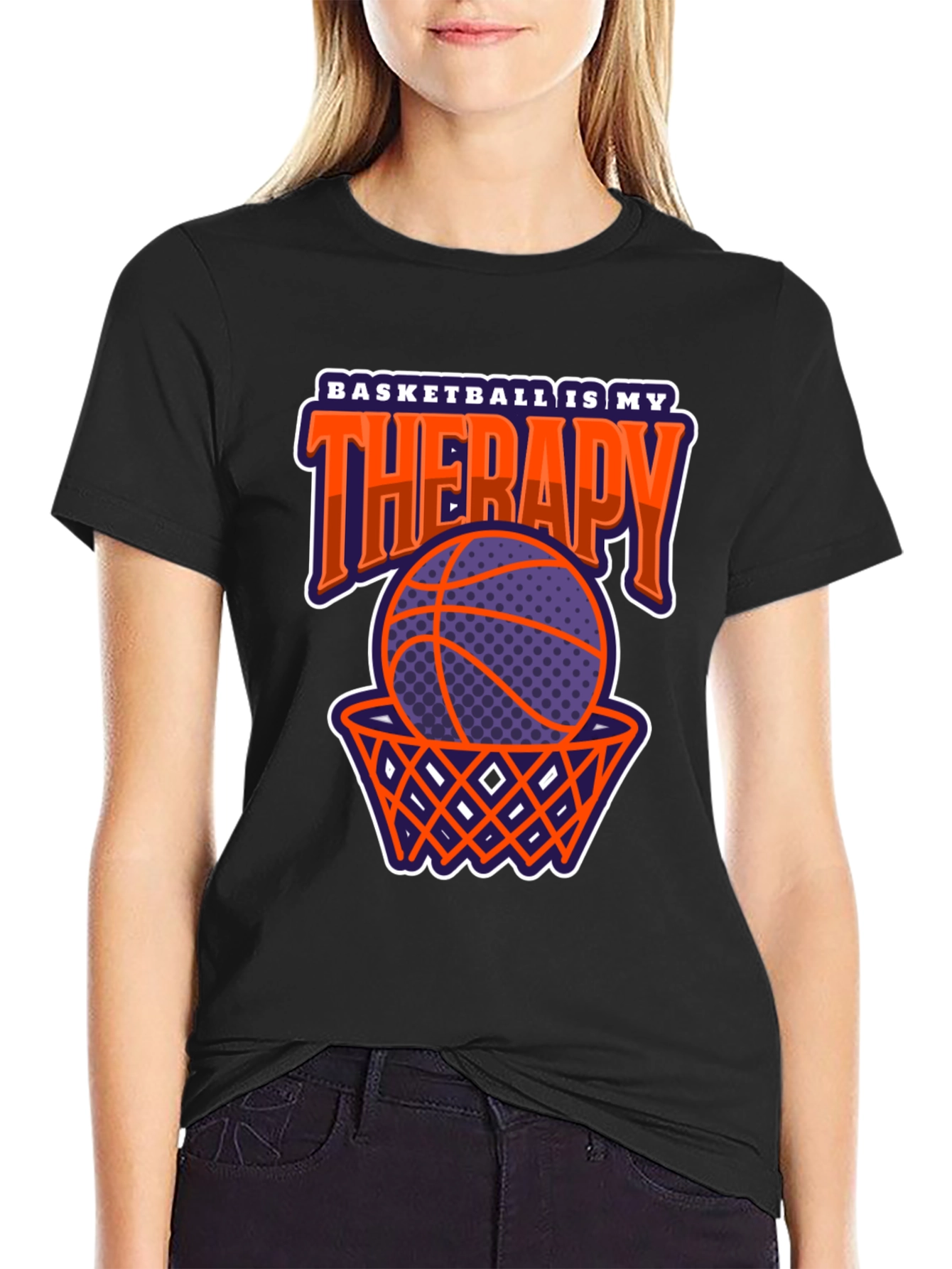 Basketball Therapy Graphic Tee - Sports Lover Apparel