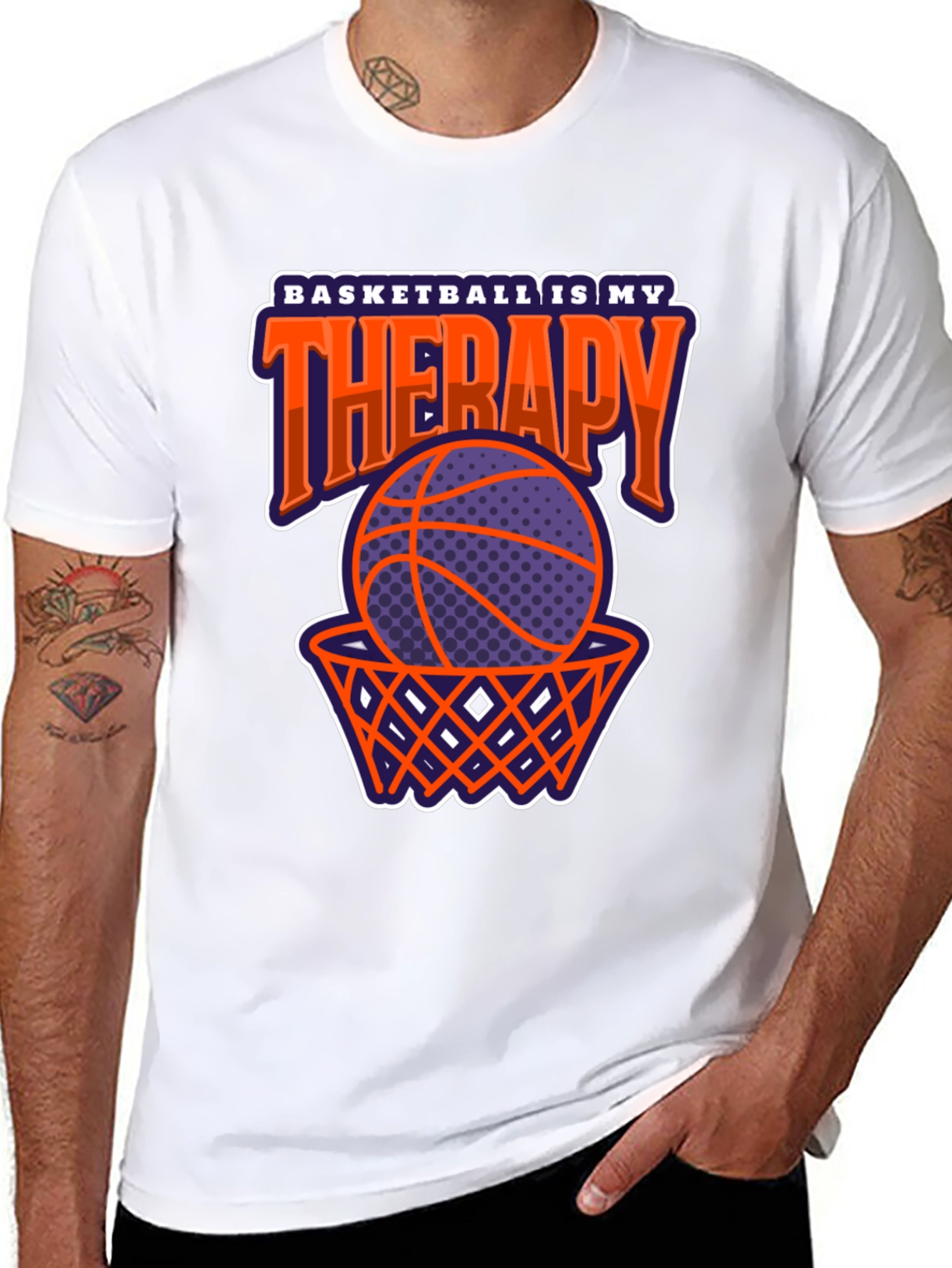 Basketball Therapy Graphic Tee - Sports Lover Apparel