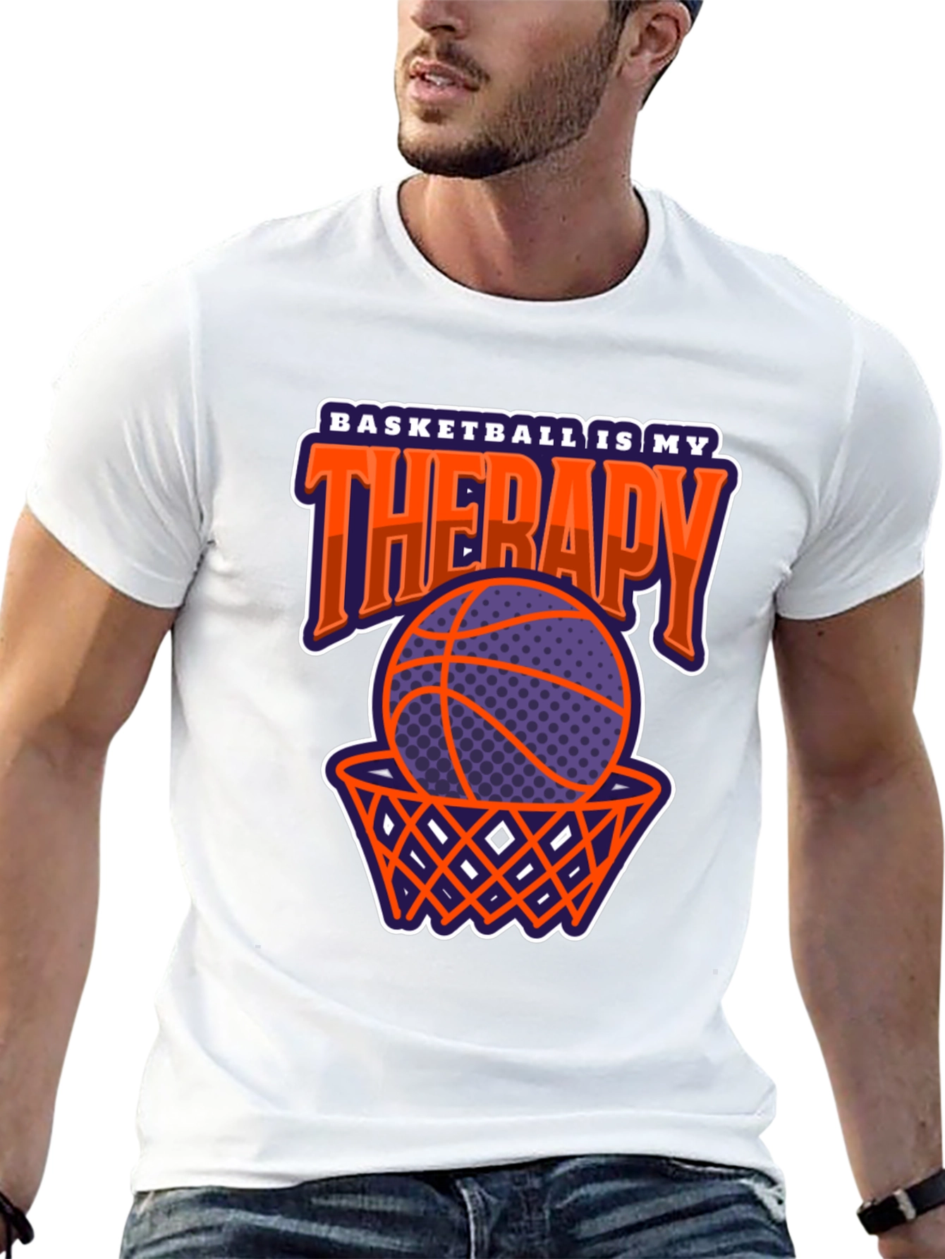 Basketball Therapy Graphic Tee - Sports Lover Apparel