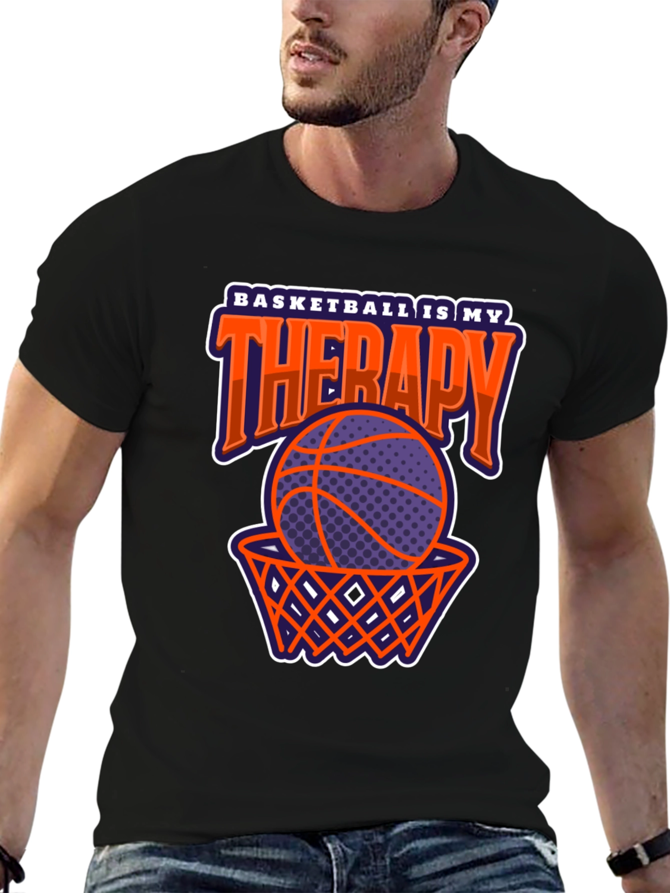 Basketball Therapy Graphic Tee - Sports Lover Apparel