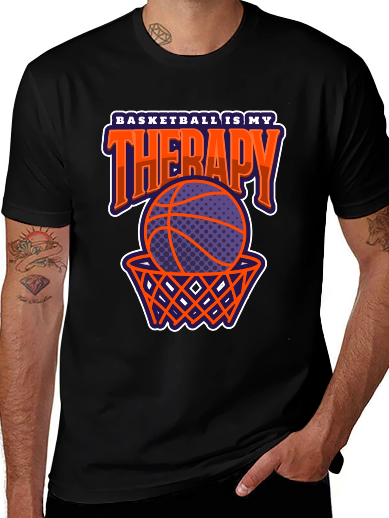 Basketball Therapy Graphic Tee - Sports Lover Apparel