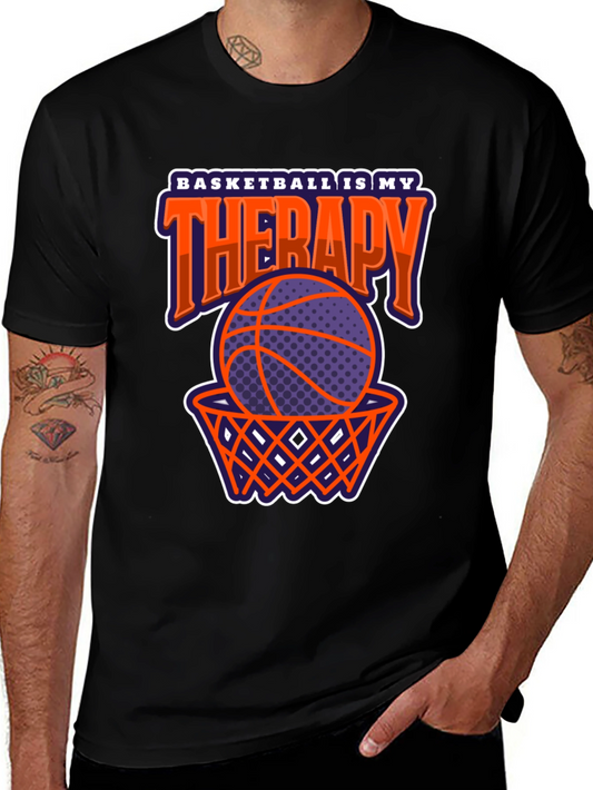 Basketball Therapy Graphic Tee - Sports Lover Apparel