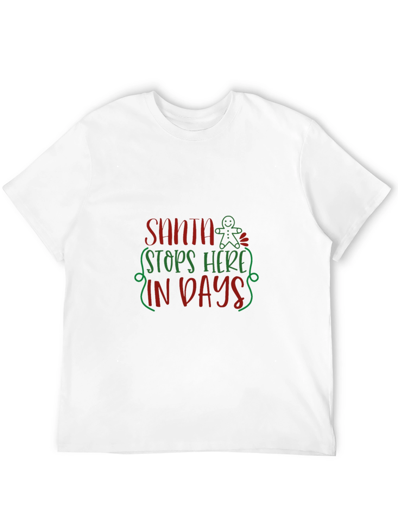 Festive Santa Stops Here T-Shirt