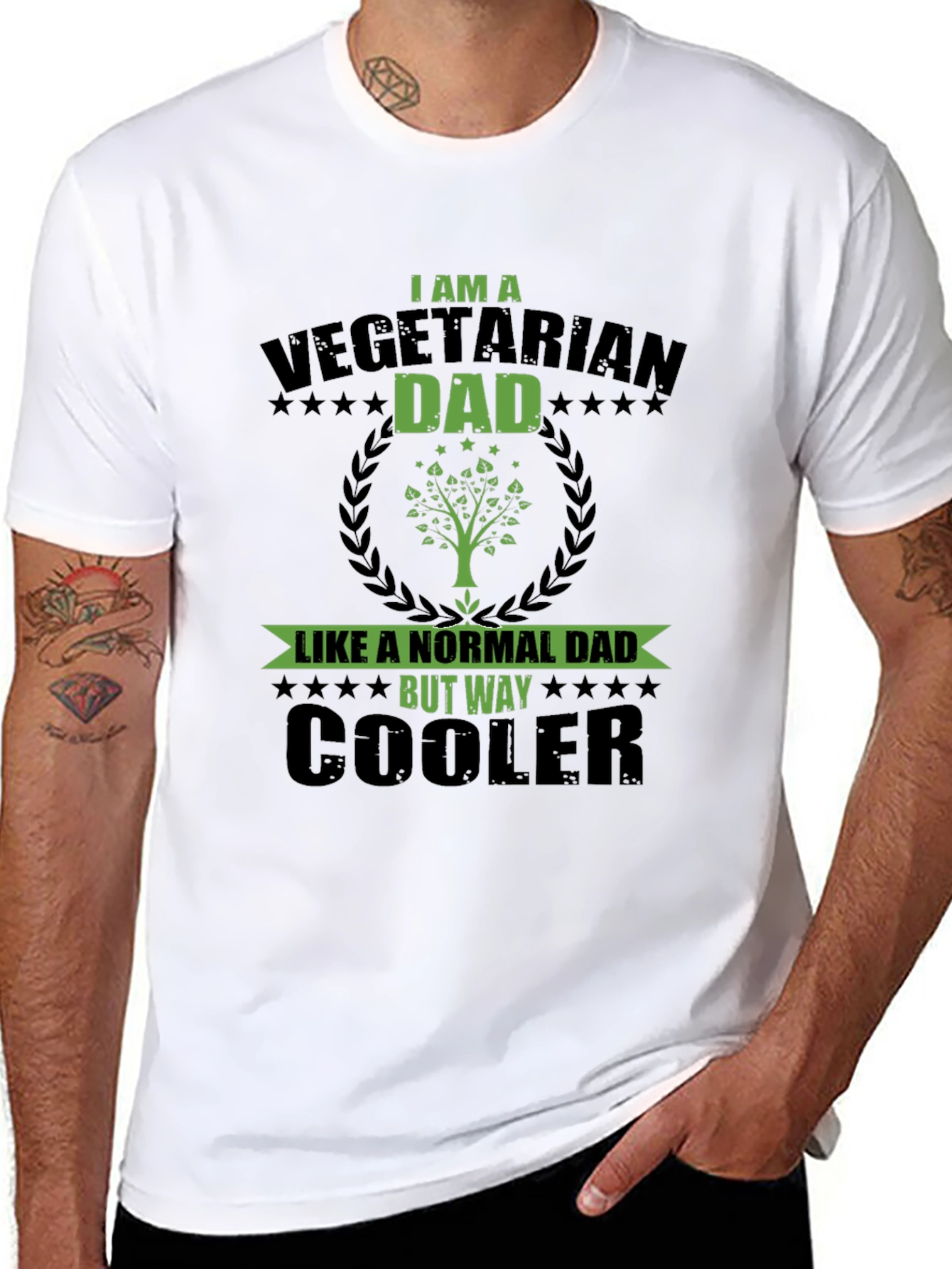 Vegetarian Dad T-Shirt - Cool Dad Gift