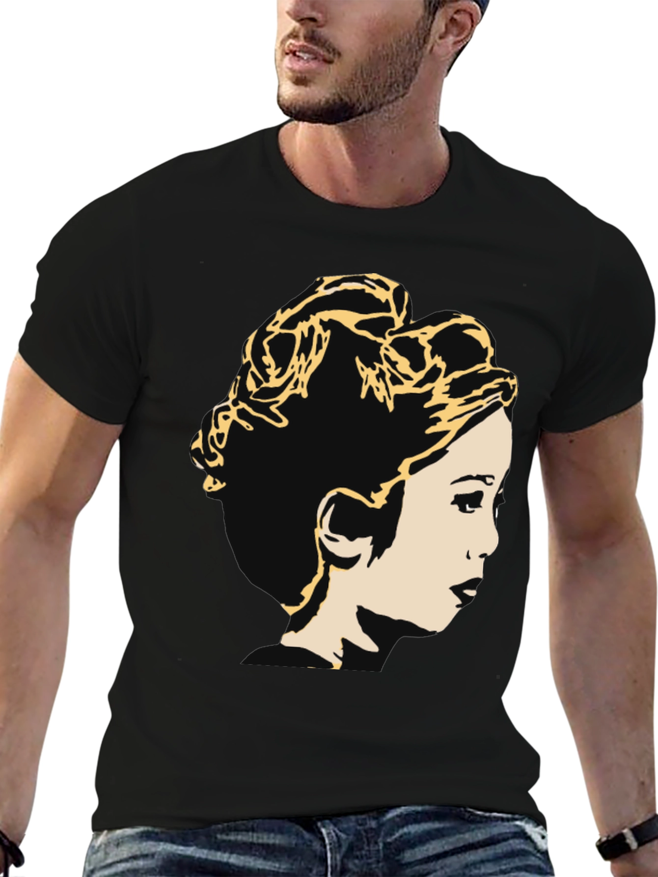 Princess Leia Graphic T-Shirt - Black