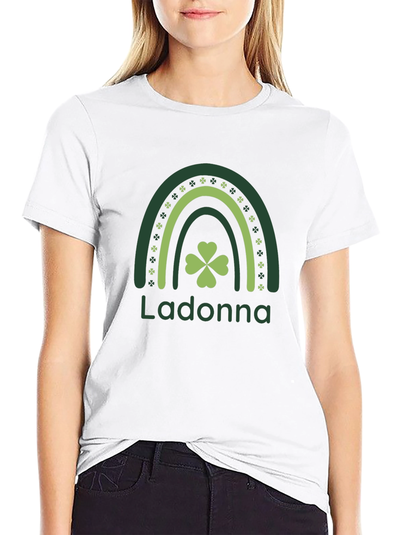 Ladonna St. Patricks Day Rainbow Shamrock T-Shirt