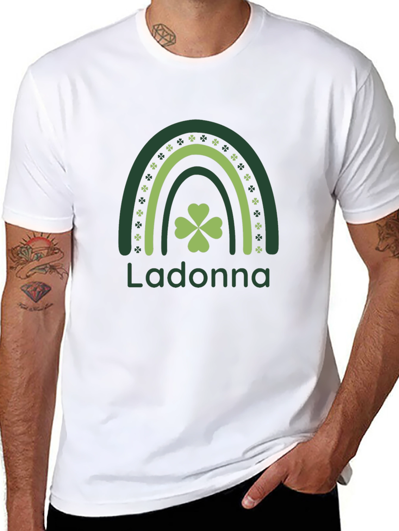 Ladonna St. Patricks Day Rainbow Shamrock T-Shirt