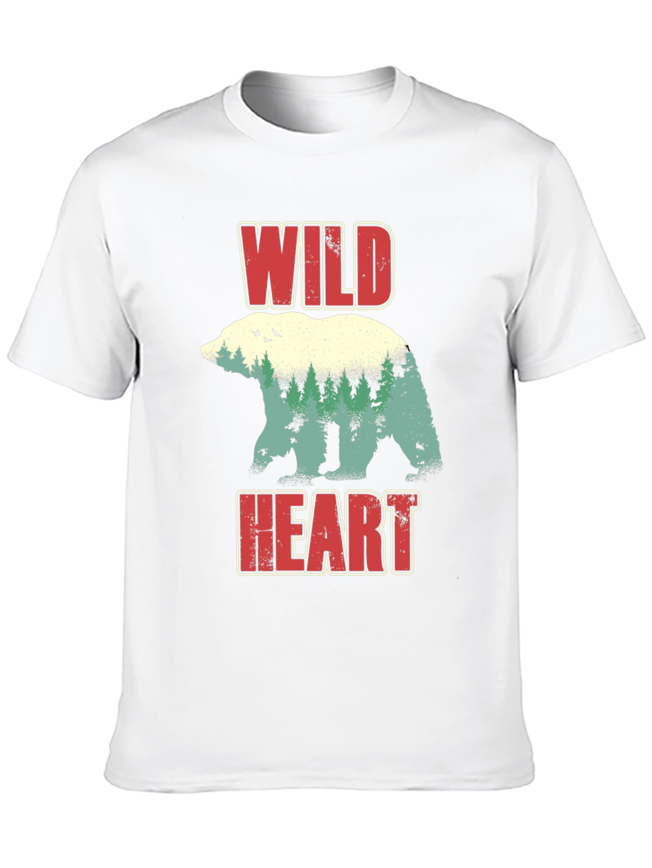 Wild Heart Bear Nature Graphic T-Shirt