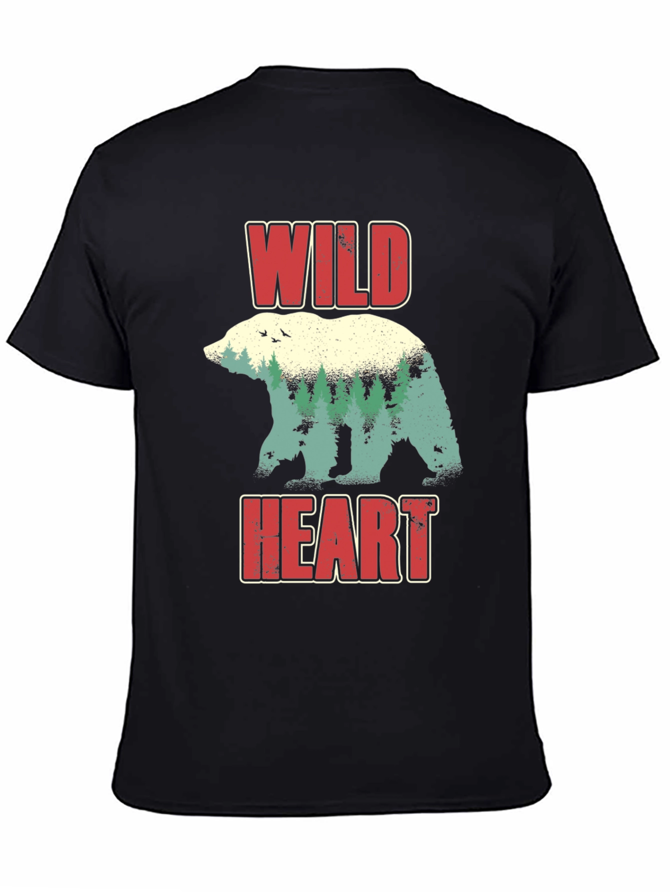 Wild Heart Bear Nature Graphic T-Shirt