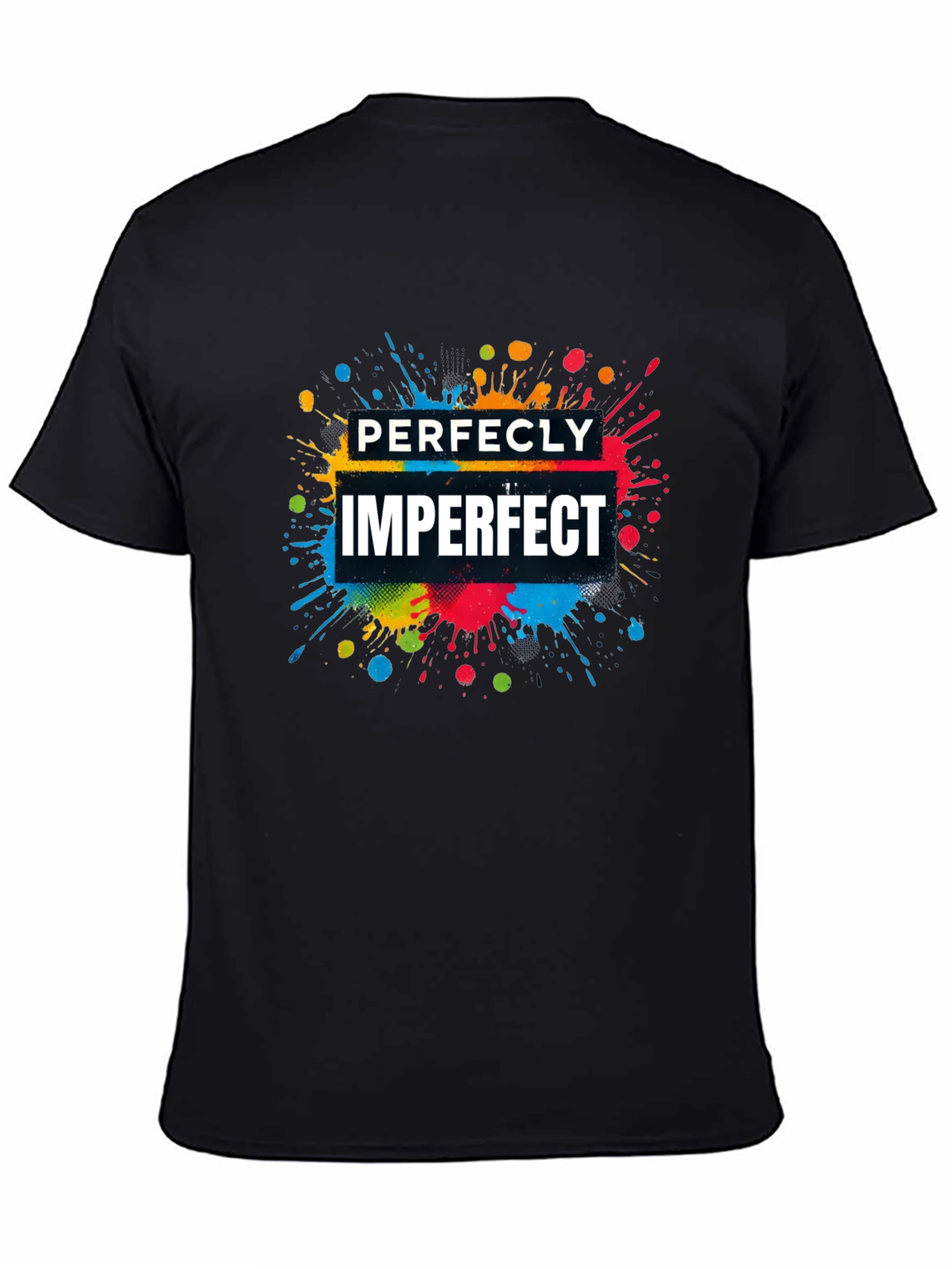 Perfectly Imperfect Graphic T-Shirt - Stylish Black Tee