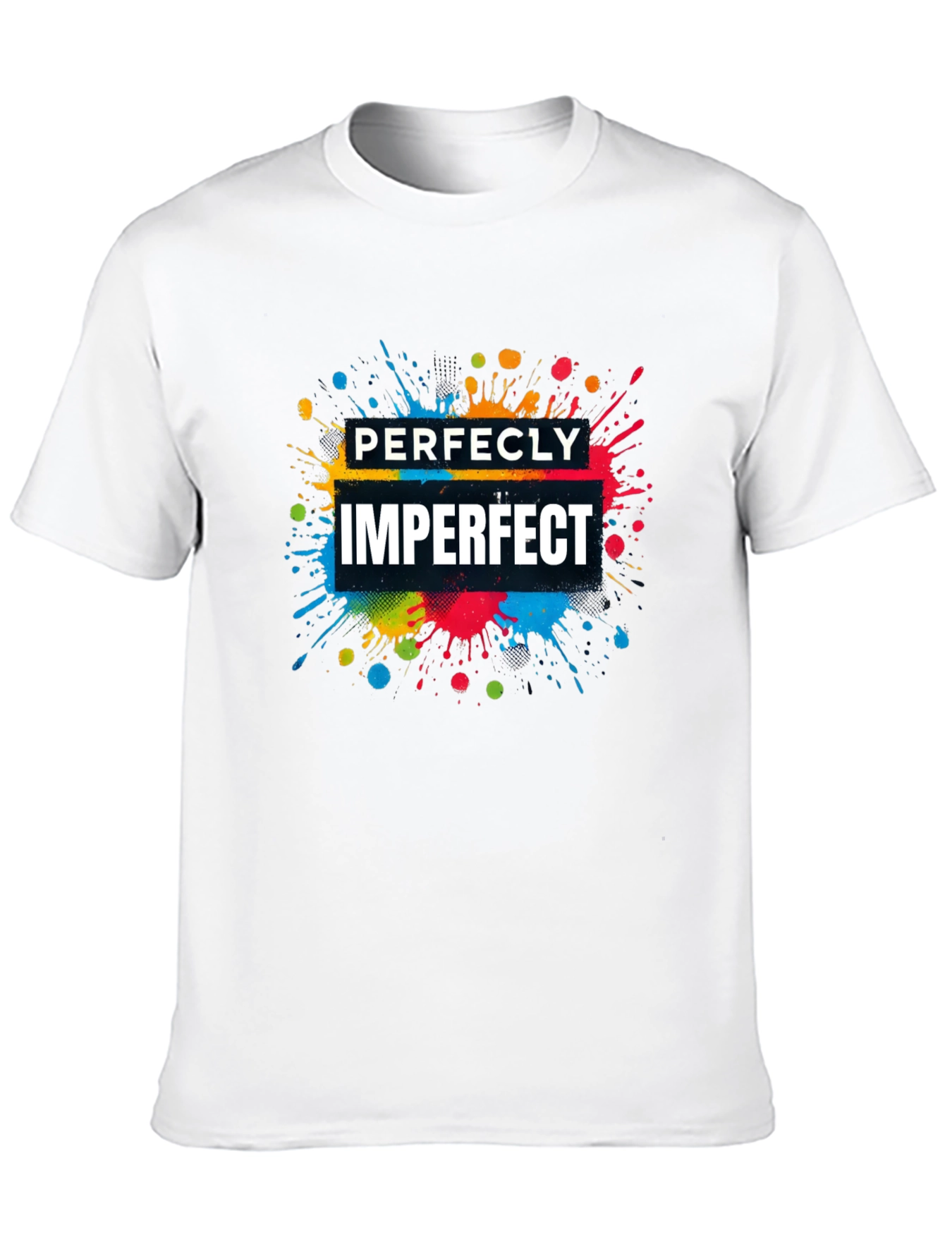 Perfectly Imperfect Graphic T-Shirt - Stylish Black Tee