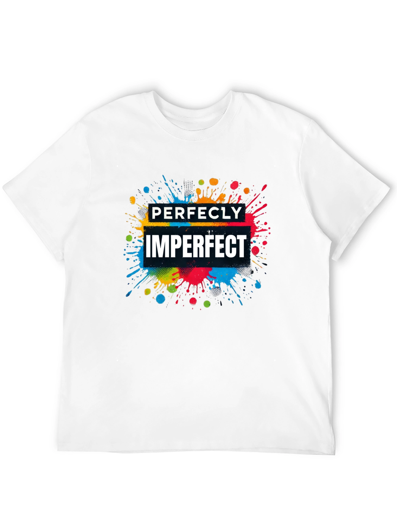 Perfectly Imperfect Graphic T-Shirt - Stylish Black Tee