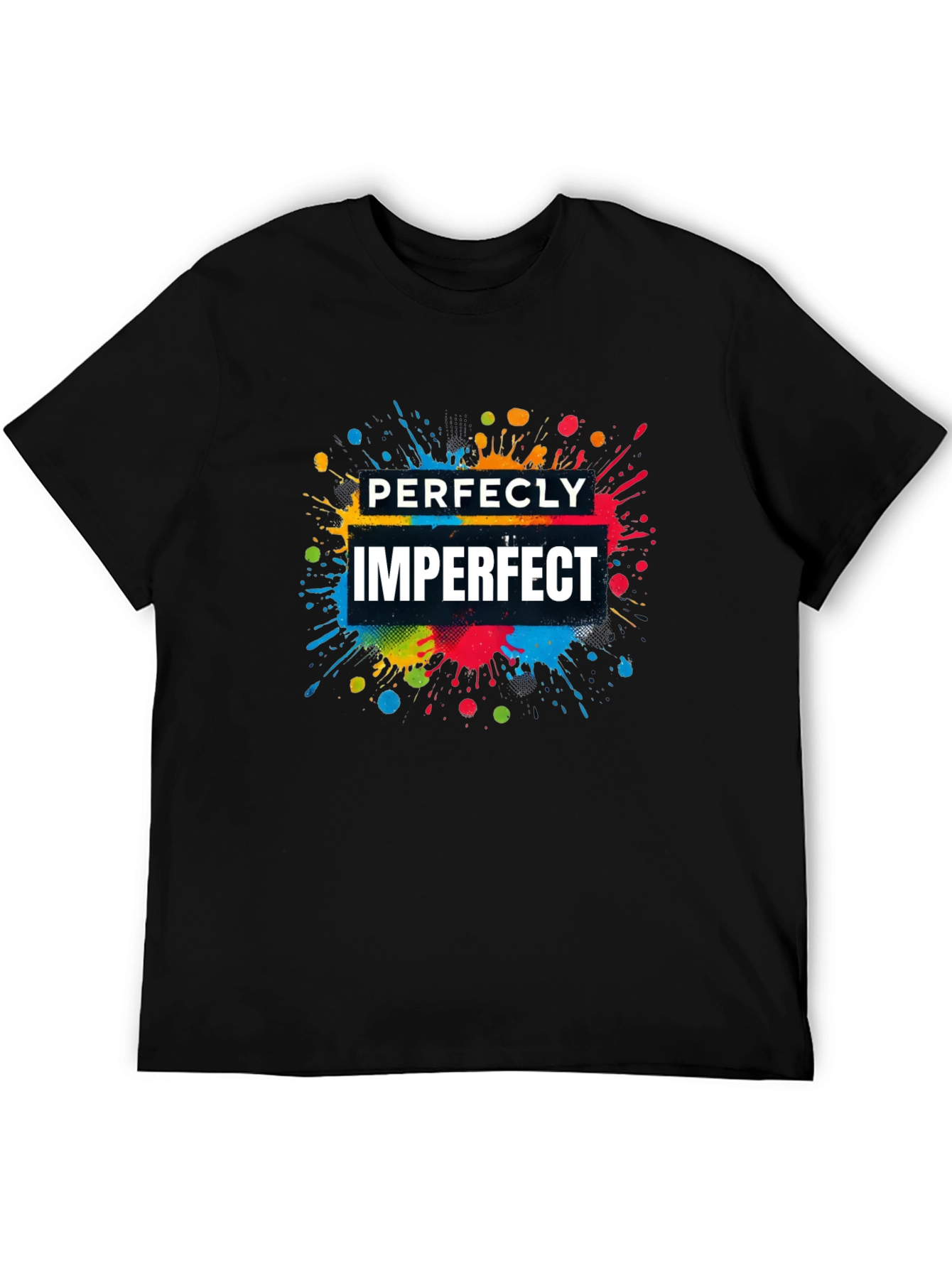 Perfectly Imperfect Graphic T-Shirt - Stylish Black Tee