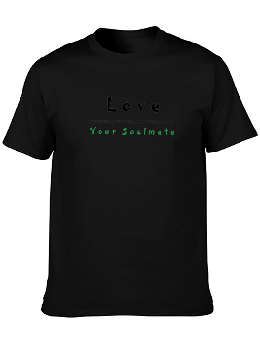 Love Your Soulmate T-Shirt - Stylish Black Tee