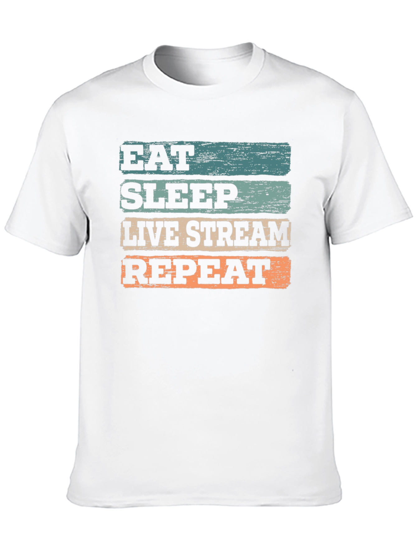 Eat Sleep Live Stream Repeat Graphic T-Shirt