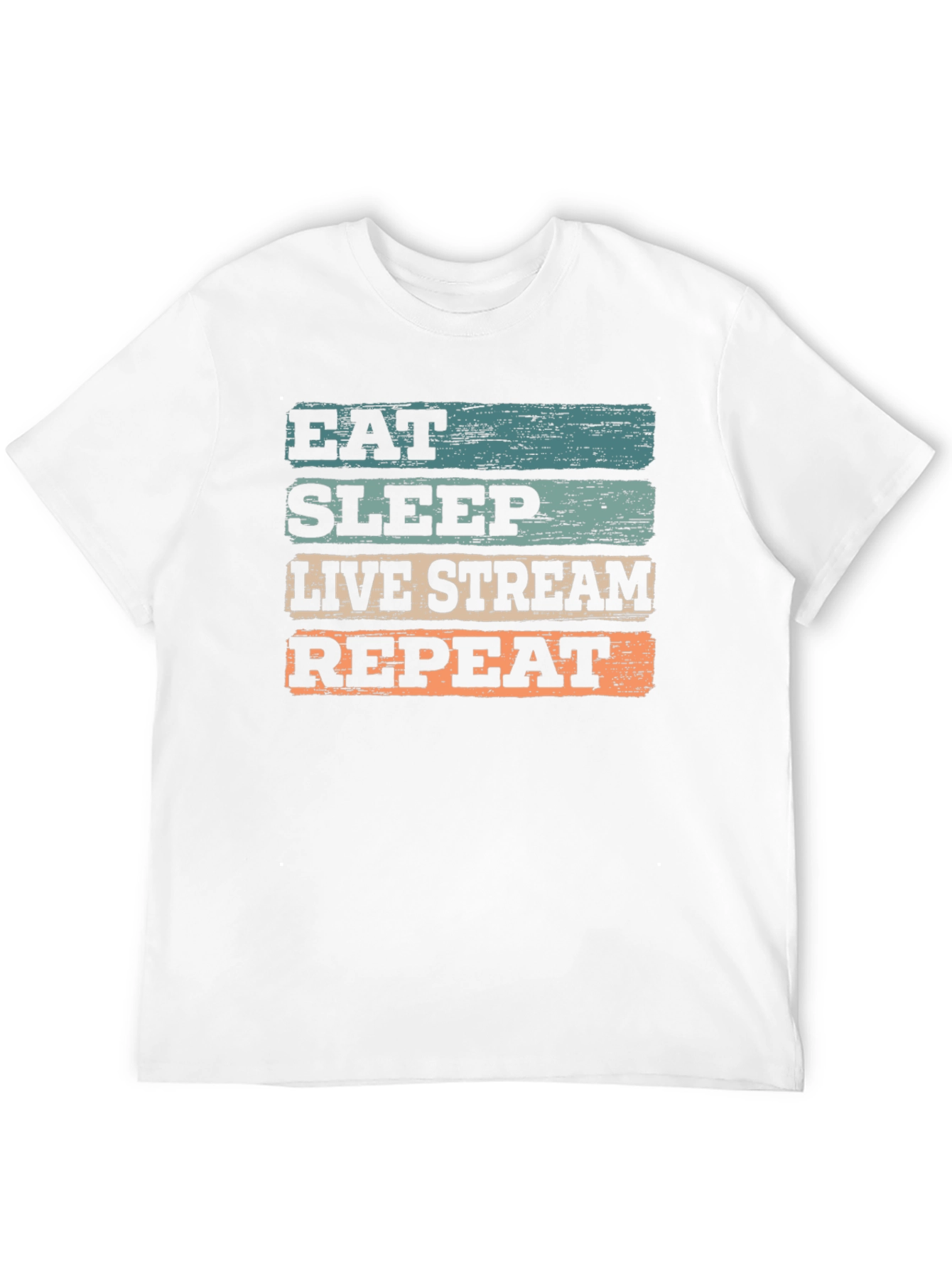 Eat Sleep Live Stream Repeat Graphic T-Shirt