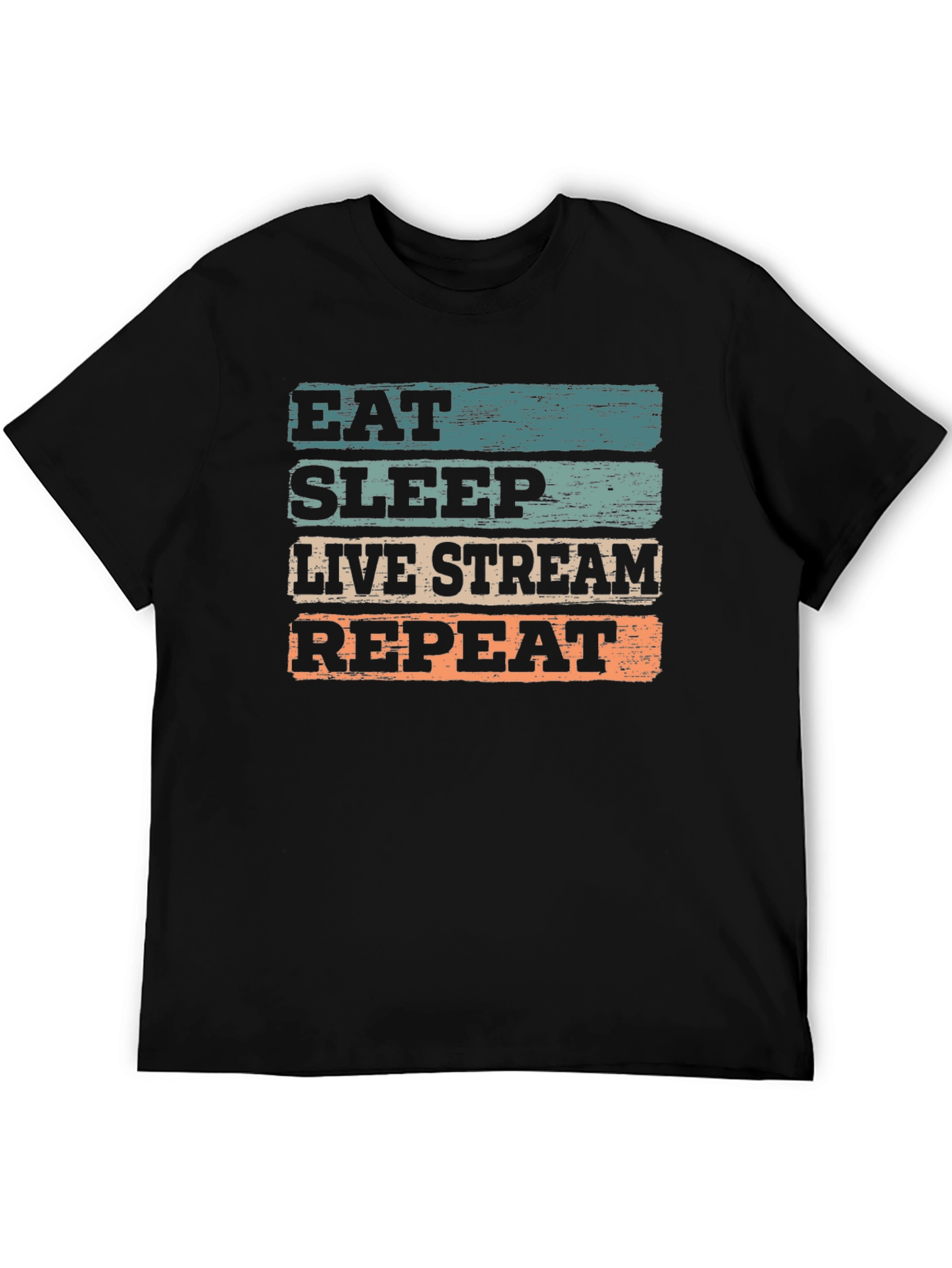 Eat Sleep Live Stream Repeat Graphic T-Shirt