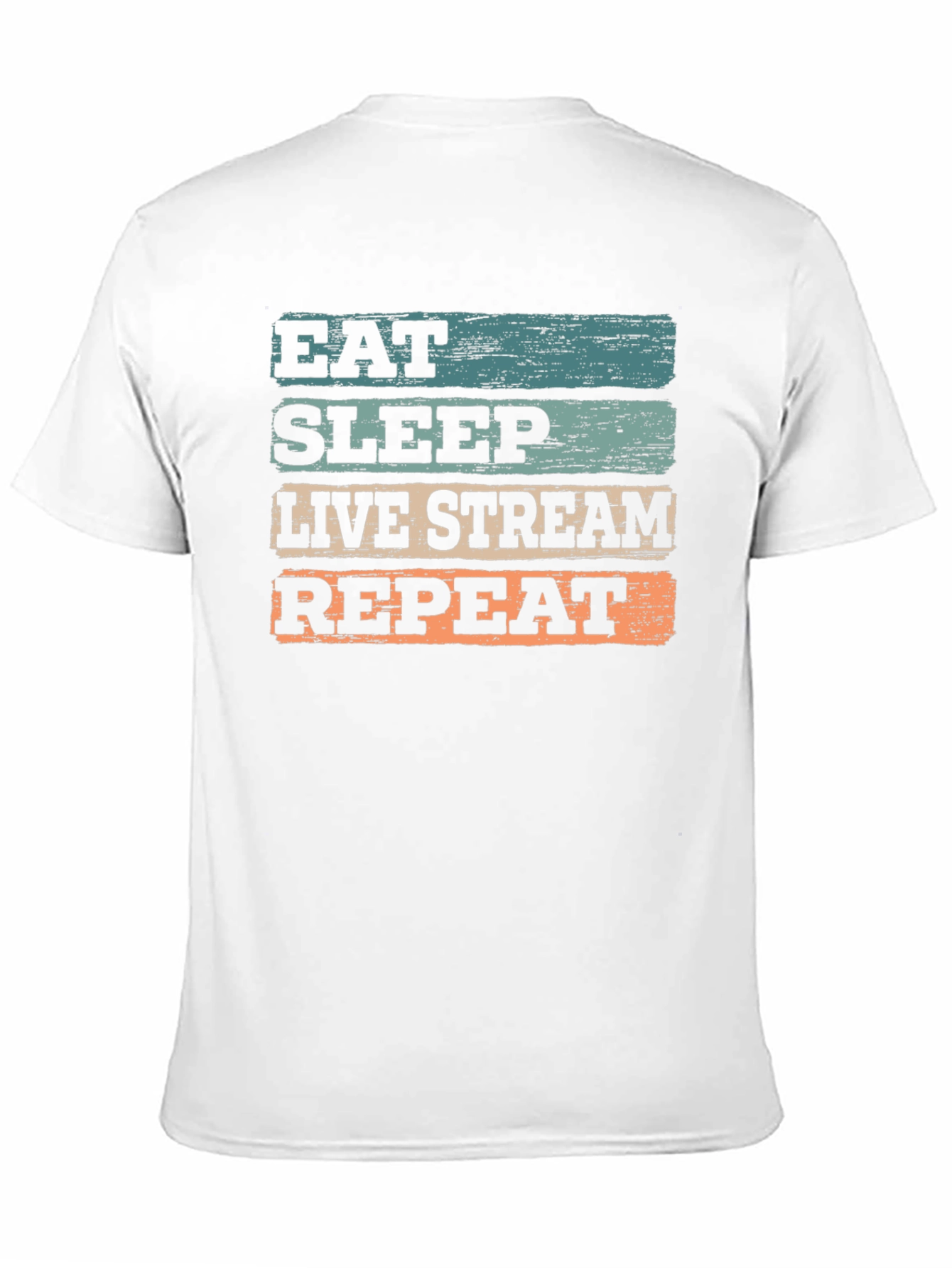 Eat Sleep Live Stream Repeat Graphic T-Shirt