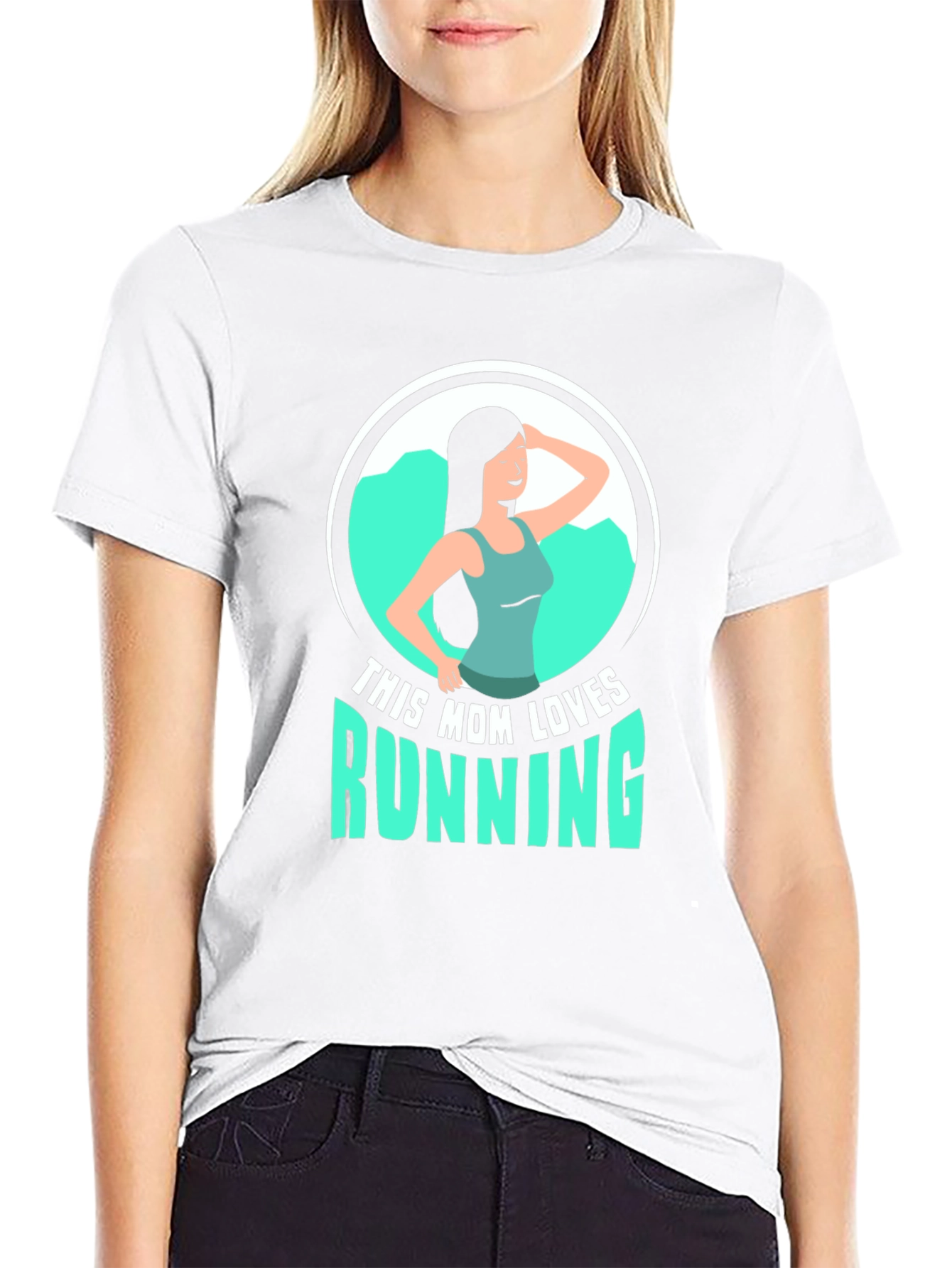This Mom Loves Running Graphic T-Shirt