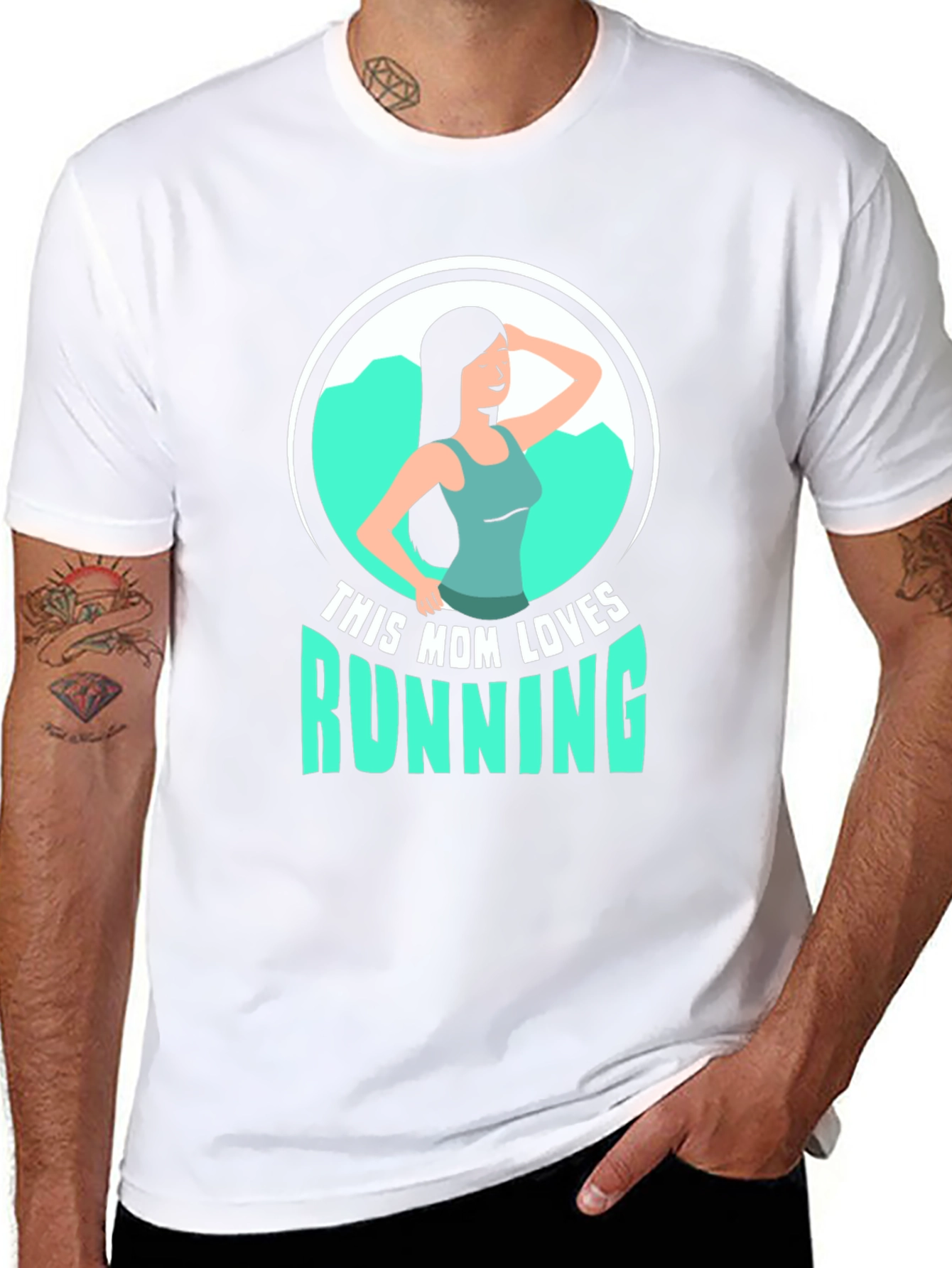 This Mom Loves Running Graphic T-Shirt