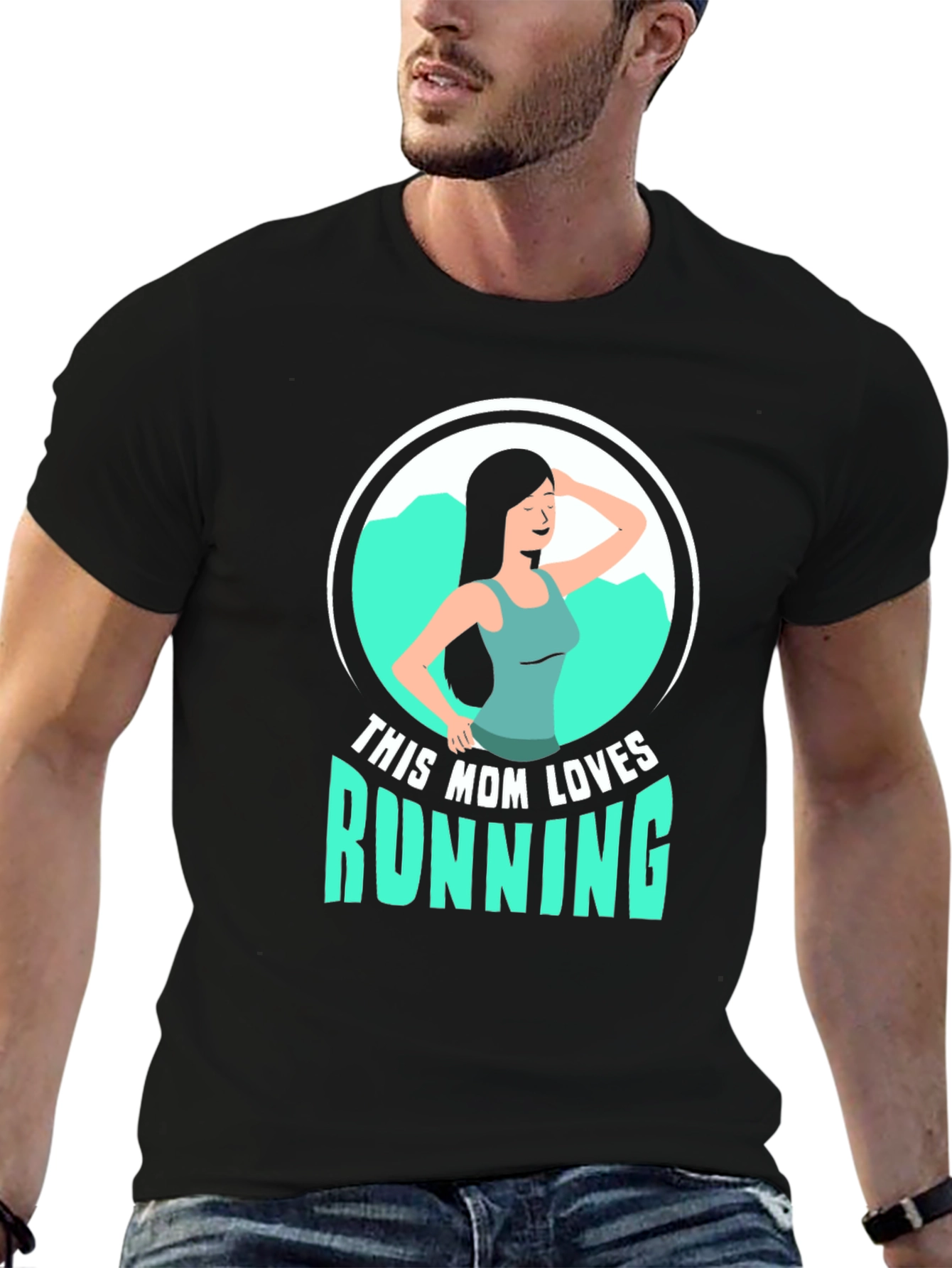 This Mom Loves Running Graphic T-Shirt