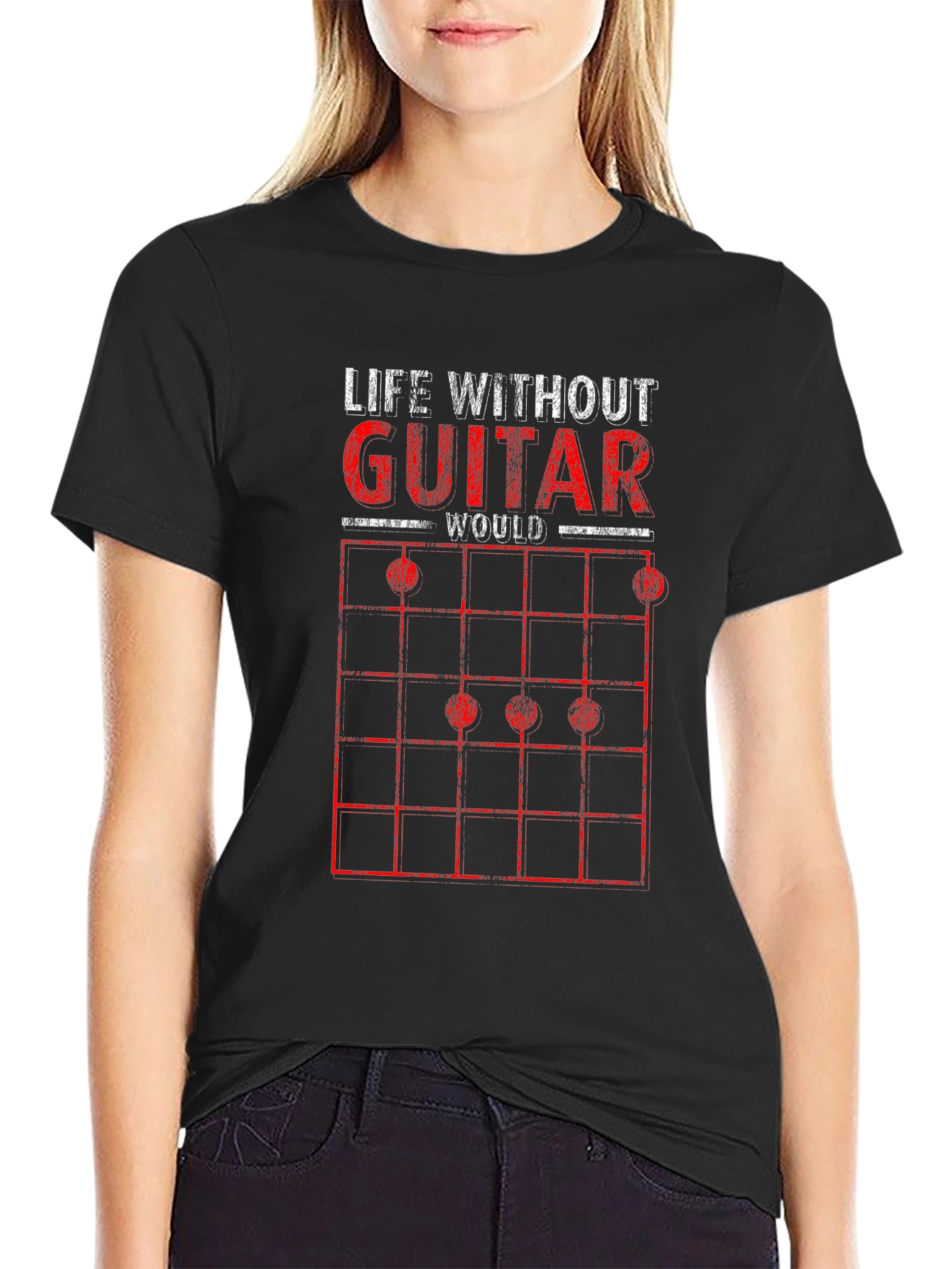 Life Without Guitar Graphic Tee - Music Lover Gift