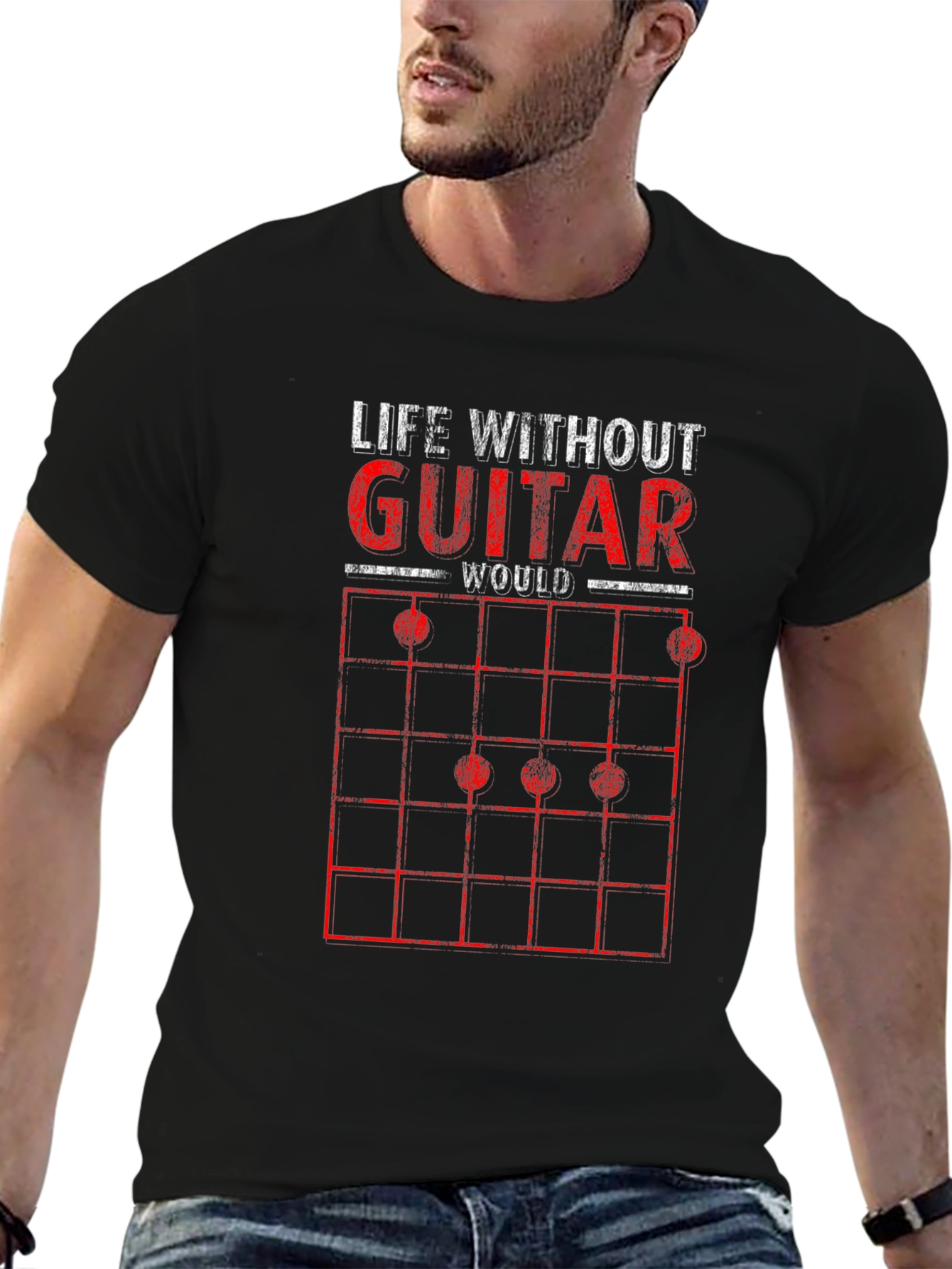 Life Without Guitar Graphic Tee - Music Lover Gift