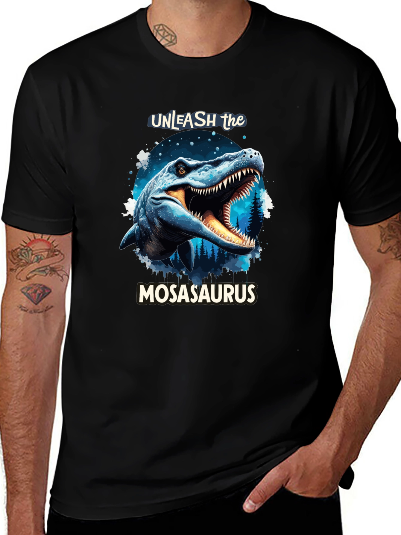 Unleash the Mosasaurus Black T-Shirt