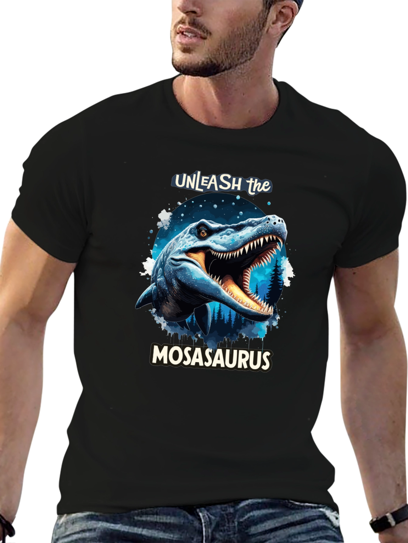 Unleash the Mosasaurus Black T-Shirt