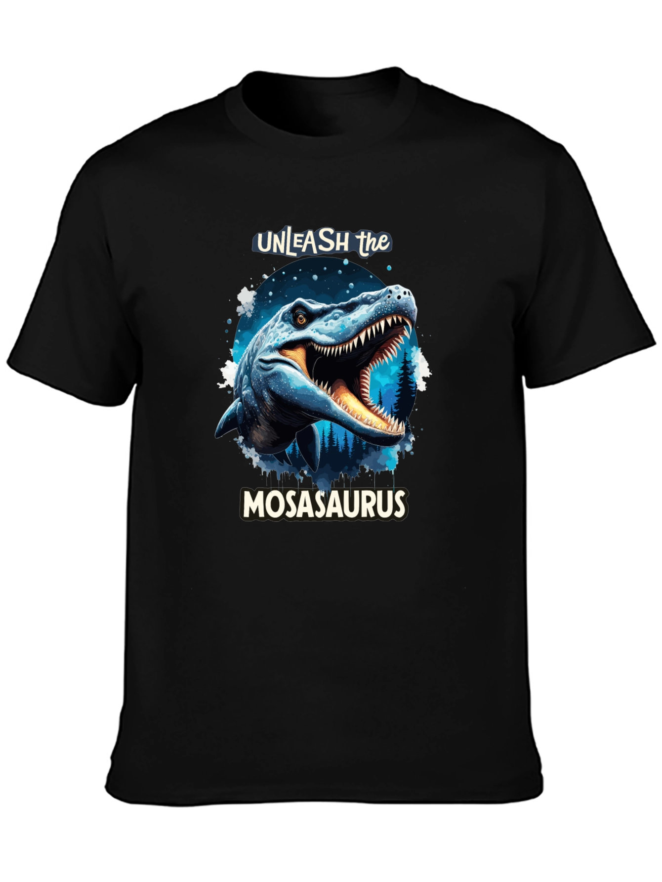 Unleash the Mosasaurus Black T-Shirt
