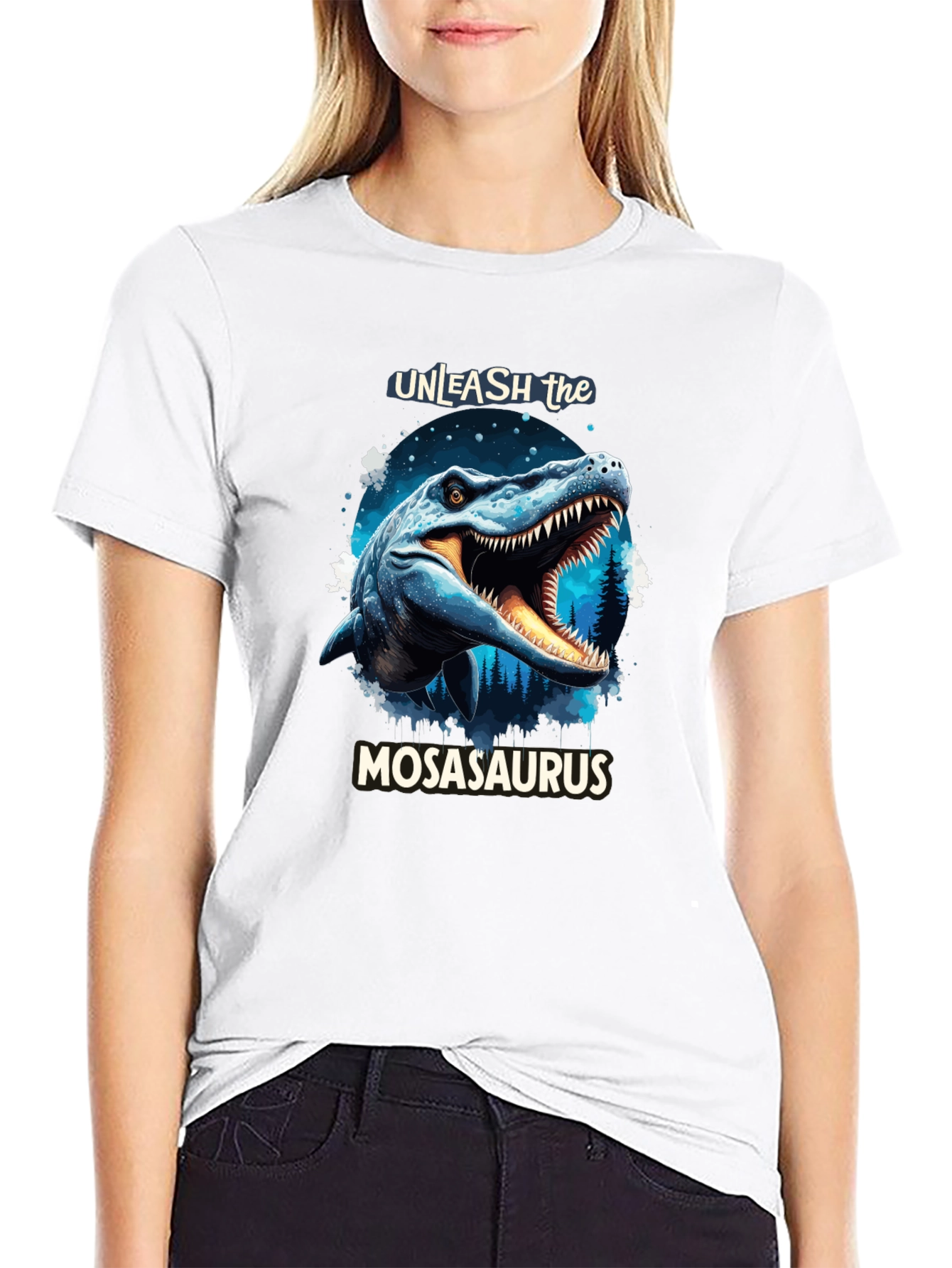 Unleash the Mosasaurus Black T-Shirt