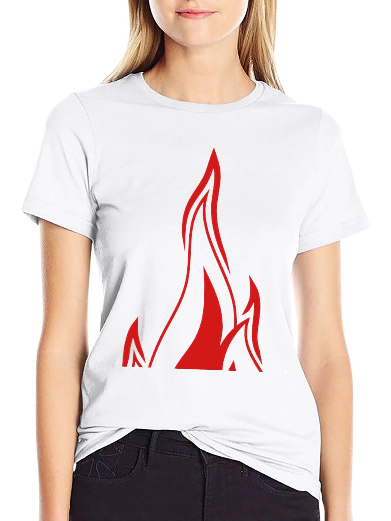 Flame Graphic Black T-Shirt