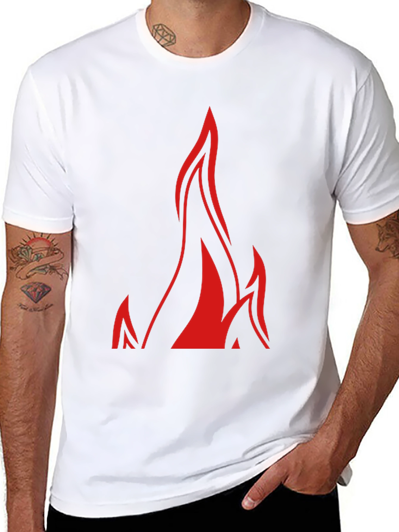 Flame Graphic Black T-Shirt