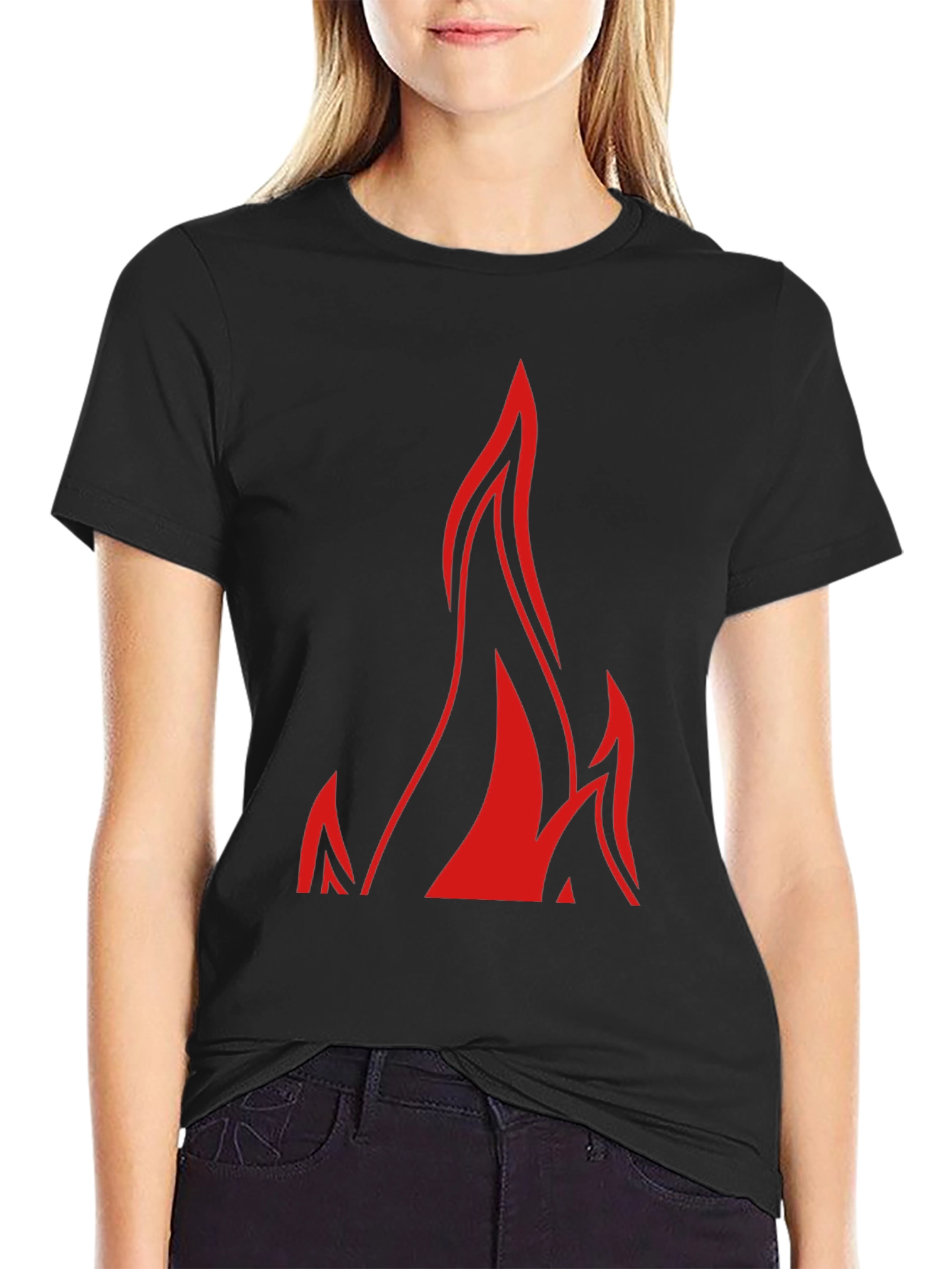Flame Graphic Black T-Shirt