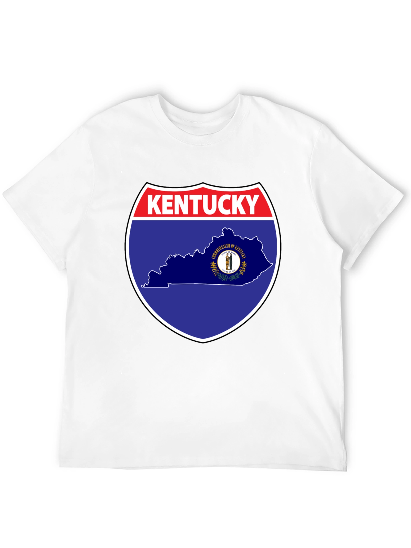 Kentucky State Map Graphic Tee - Black