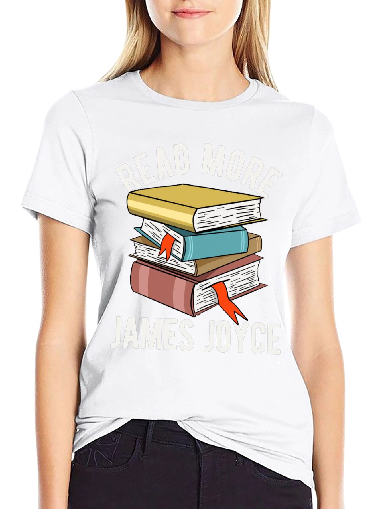 Read More James Joyce Stacked Books T-Shirt