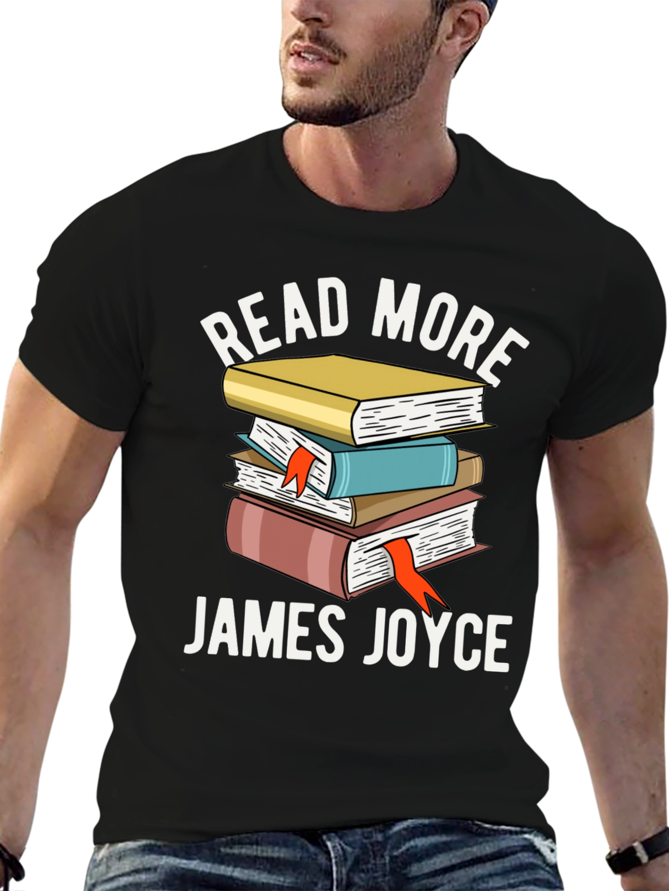 Read More James Joyce Stacked Books T-Shirt