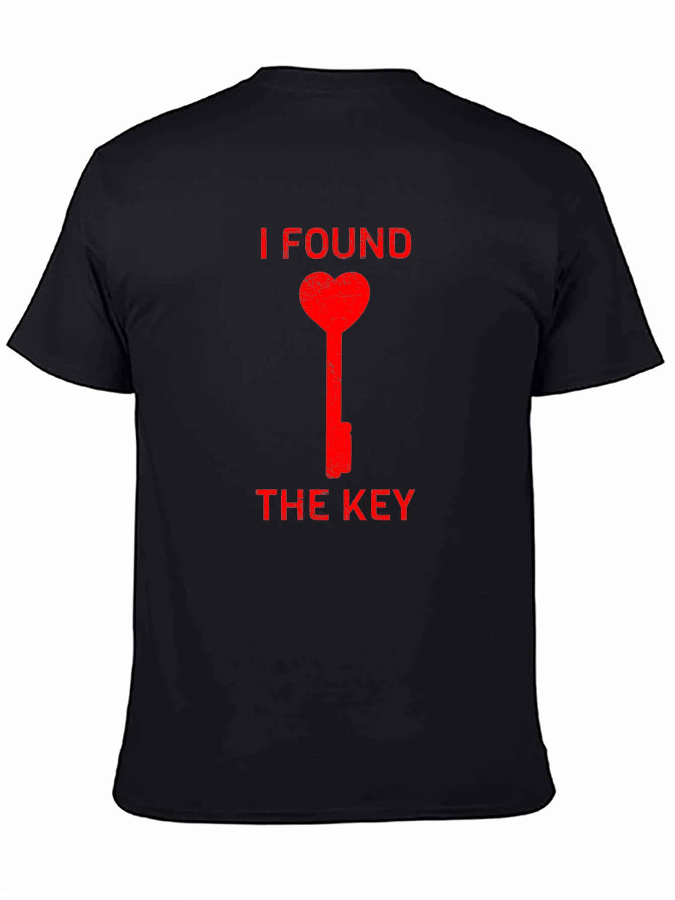 I Found the Key Heart Graphic Black T-Shirt